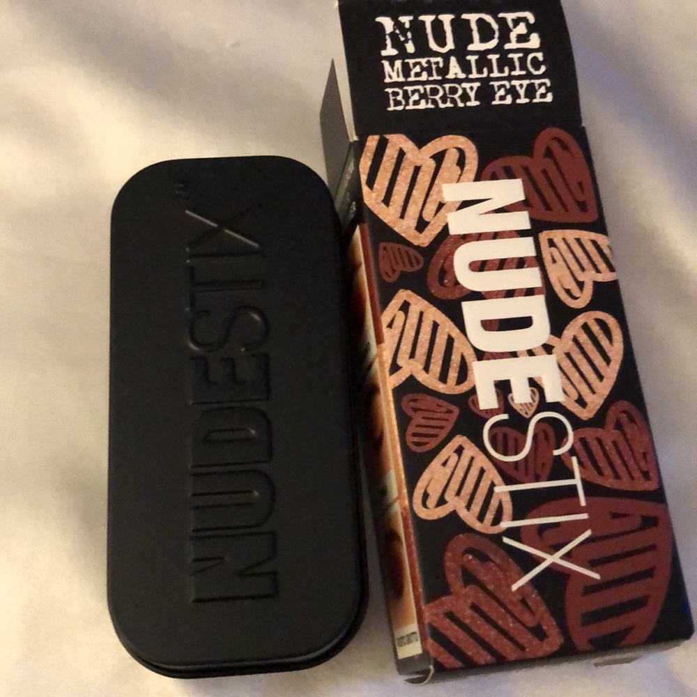 NUDESTIX 3PC Mini Nude Berry Metallic Eye Kit Sealed NIB + Sharpener